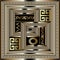 Luxury geometric greek key panel pattern. Square gold 3d meander