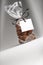 Luxury gift with ribbon of chocolate with blank label