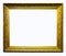 Luxury gilded frame. Isolated with clipping path