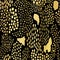 Luxury Gold Black Foil Texture Pattern, Random Drawn Shapes Geo