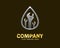 Luxury gold drop repair logo design template