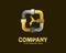 Luxury gold drop repair logo design template