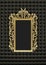 Luxury gold frame on the black background