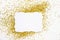 Luxury gold glitter sparkles frame