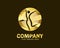 Luxury gold healthy people logo design template