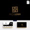 Luxury gold initial D logo template and business card