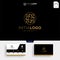 Luxury gold initial G logo template and business card
