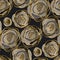 Luxury gold rose decorative flowers seamless pattern.