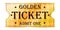 Luxury gold ticket and coupon template vector isolated.