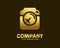 Luxury gold travel photography logo design template