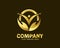 Luxury gold vitamin logo design template