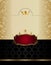 Luxury gold wine label with emblem