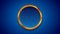 Luxury golden circle with shiny dots on blue background video animation