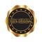 Luxury golden emblem with 100% original text. Can be used for label, seal, sticker, poster, banner