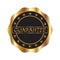 Luxury golden emblem with Guarantee text. Can be used for label, seal, sticker, poster, banner