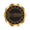 Luxury golden emblem with High standard text. Can be used for label, seal, sticker, poster, banner