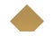 Luxury golden irregular pentagonal geometric figure marketing wall display or vertical stage vector