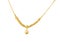 luxury golden necklace with pendant in heart shape