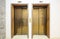 Luxury golden passenger lift door