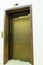 Luxury golden passenger lift door