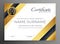 Luxury golden premium certificate design