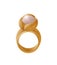Luxury Golden Ring with Bright Pearl Color Banner
