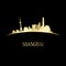 Luxury golden Shanghai skyline