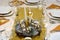 Luxury golden table setting