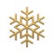 Luxury golden traditional circle snowflake 3d vector illustration