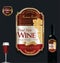Luxury golden wine label template