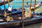 Luxury Gondola waiting for tourists near Rialto Bridge