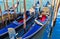 Luxury Gondola waiting for tourists near Rialto Bridge