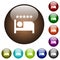 Luxury hotel color glass buttons