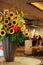 Luxury Hotel/Resort Lobby. Large Floral Arrangement.