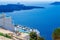 Luxury hotel terraces with amazing sea views Santorini Caldera Greece