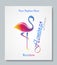 Luxury image logo Rainbow Flamingo. Business design for spa, yoga class, hotel and resort. Vector illusration