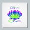 Luxury image logo Rainbow Lotus. Business design for spa, yoga class, hotel and resort. Vector illusration