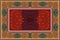 Luxury Indian Rug. Old Turkish kilim. Vintage Persian carpet, tribal texture. Ethnic textile. Easy to edit and change a few colors