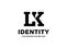 Luxury initial letter LK vector