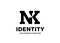 Luxury initial letter NK vector