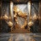 Luxury interior. Gold and Marble