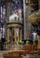 Luxury interior of the Milan Cathedral Duomo di Milano. Detail of the great ornate altar