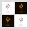 Luxury jewelry or decorative accessory icon set