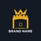 Luxury king castle vector logo design