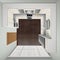 Luxury Kitchen Top View Realistic Image