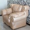 Luxury leather grey armchair in  room