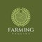 Luxury line nature farming logo design template. Elegance organic farm logo.