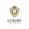 Luxury Lion Head logo design concept