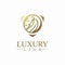 Luxury Lion Head logo design concept