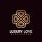 Luxury Love Flower Fashion Modern Logo Icon Design Vector Illustration